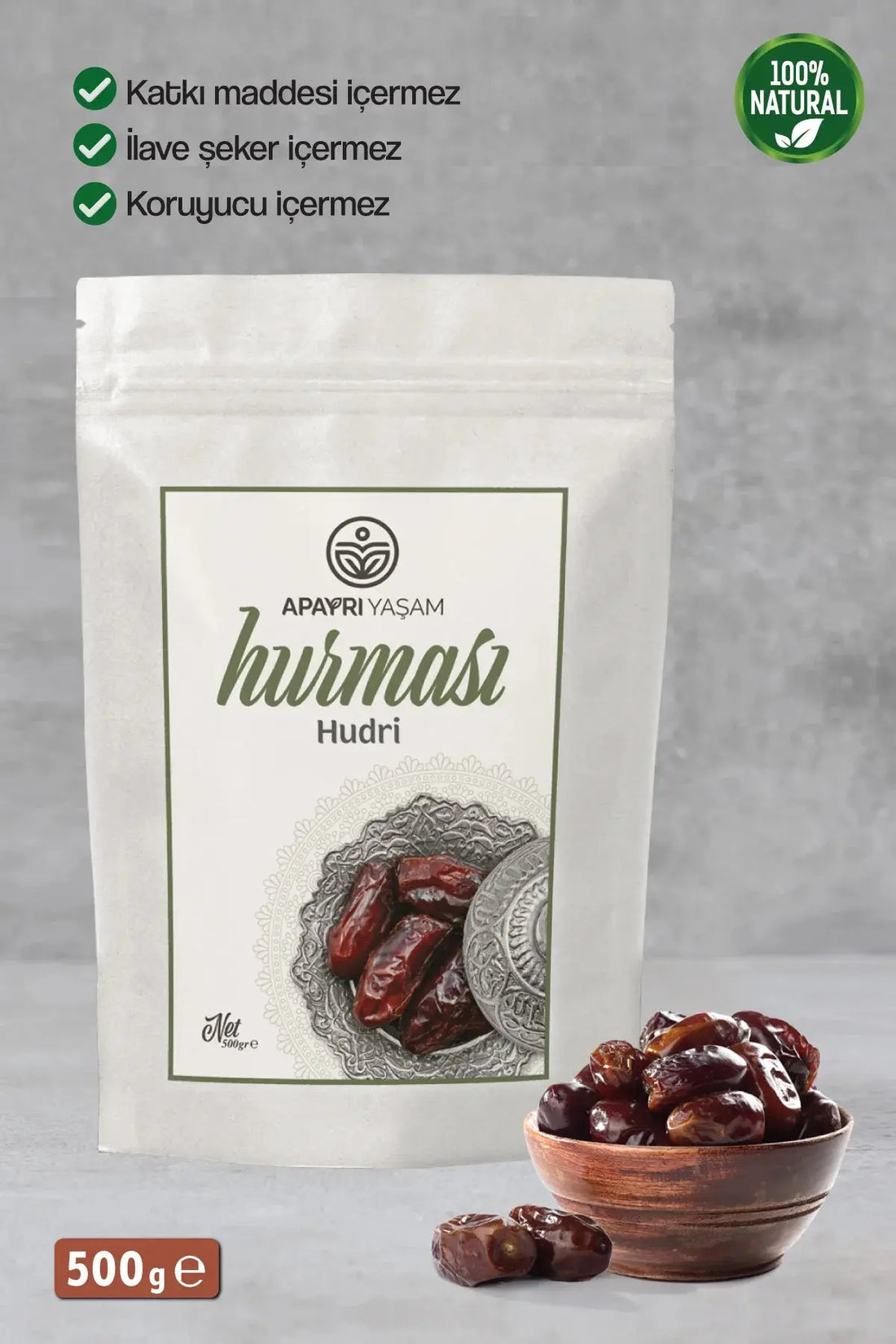Hudri Hurma Medine'den %100 Doğal Bio Hurma 500gr Apayrı Yaşam