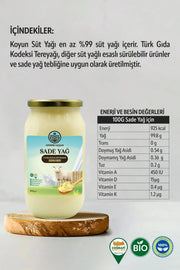 %100 Koyun Sütünden Özel Üretim Sade Yağ Yemeklik (Laktosuz, Kazeinsiz, Ghee) Apayrı Yaşam