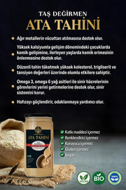 Çok Az Kavrulmuş Taş Değirmenden Özel Ata Tahini 450g Apayrı Yaşam