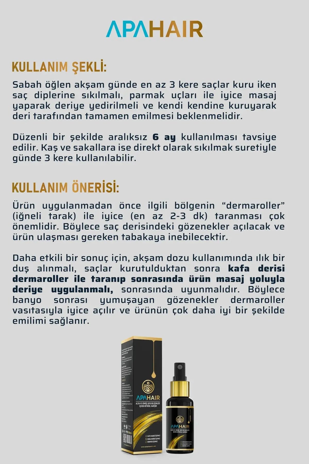 Saç Dökülmesi, Kepek, Seboreik Dermatit Onarıcı, Saç Gürleştirici Bio Saç Kürü %100 Doğal Apahair Apayrı Yaşam
