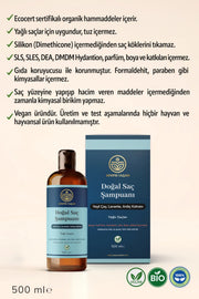 %100 Bitkisel Yağlı Saçlar Için Doğal Saç Şampuanı 500 ml Apayrı Yaşam