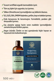 %100 Bitkisel Tüm Saç Tipleri İçin Doğal Saç Şampuanı 500 ml Apayrı Yaşam