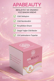 Kırışıklık Onarıcı, Yaşlanma Karşıtı, Nemlendirici Aydınlatıcı Bio Yüz Kremi %100 Bitkisel Apabeauty